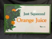 Light-Up Orange Juice Sign