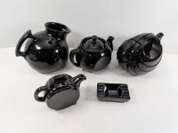 (5) Assorted Vintage Black Pottery